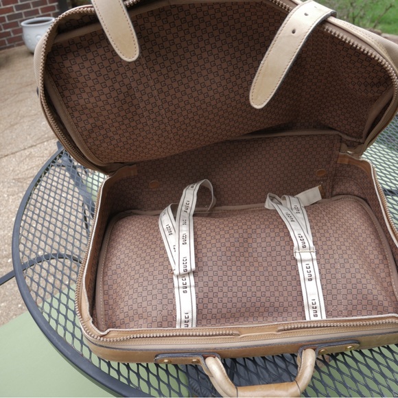 Gucci Vintage 1980s tan beige travel bag - Picture 11 of 16